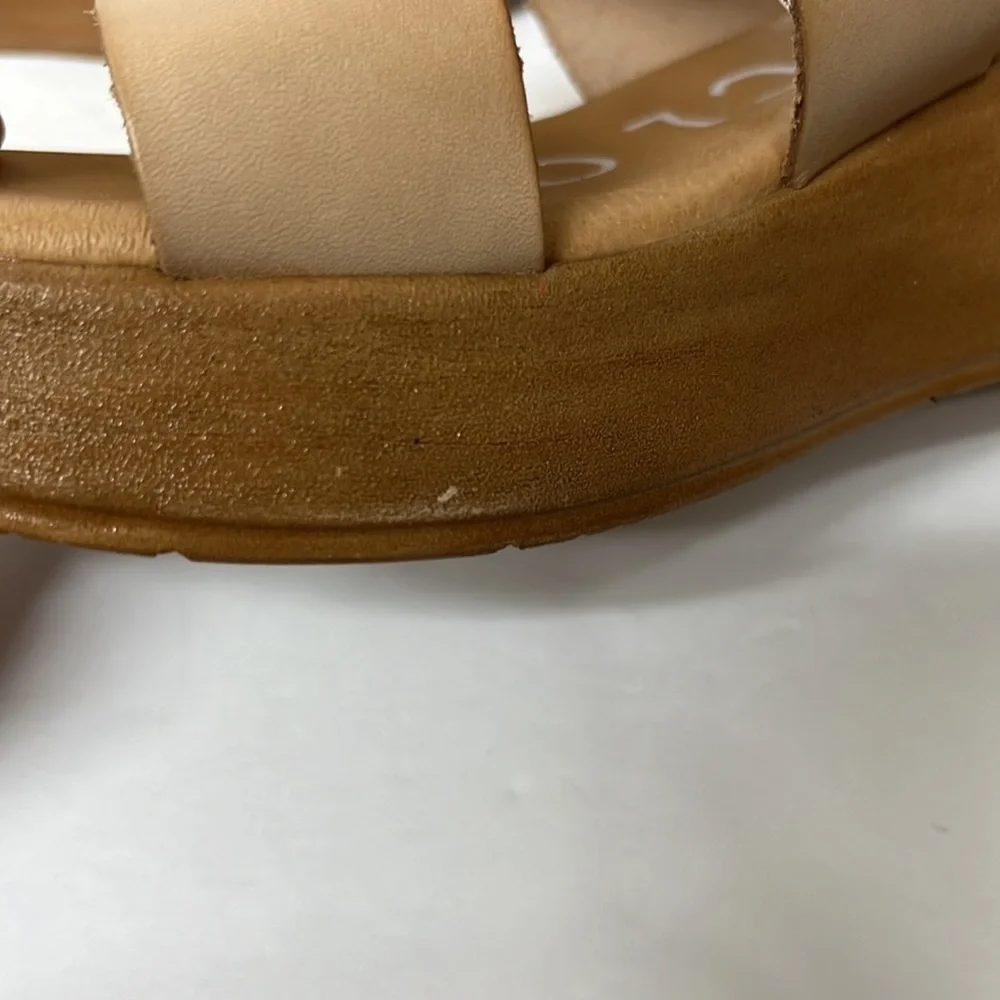 MUSSE & Cloud Men's Platform Wedge Ankle Strap Sandal. Size 11